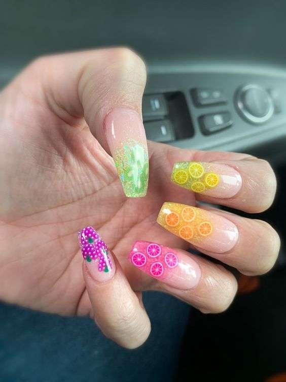 Fruit Salad Frenzy nails