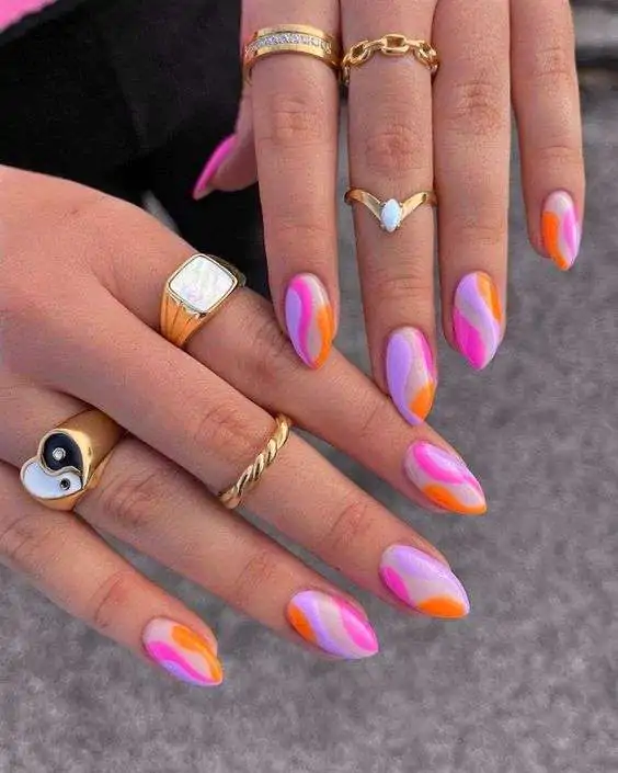 Popsicle Paradise summer nails