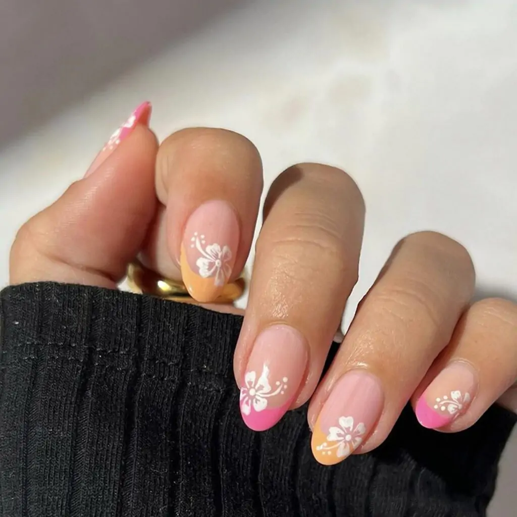 Flower Designs Acrylic Nails
