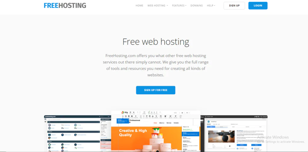 Freehosting is a free hosting platform for beginners in 2024