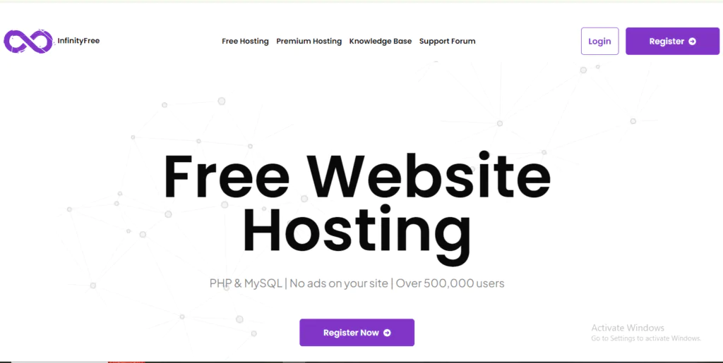 InfinityFree a free hosting platform for bloggers