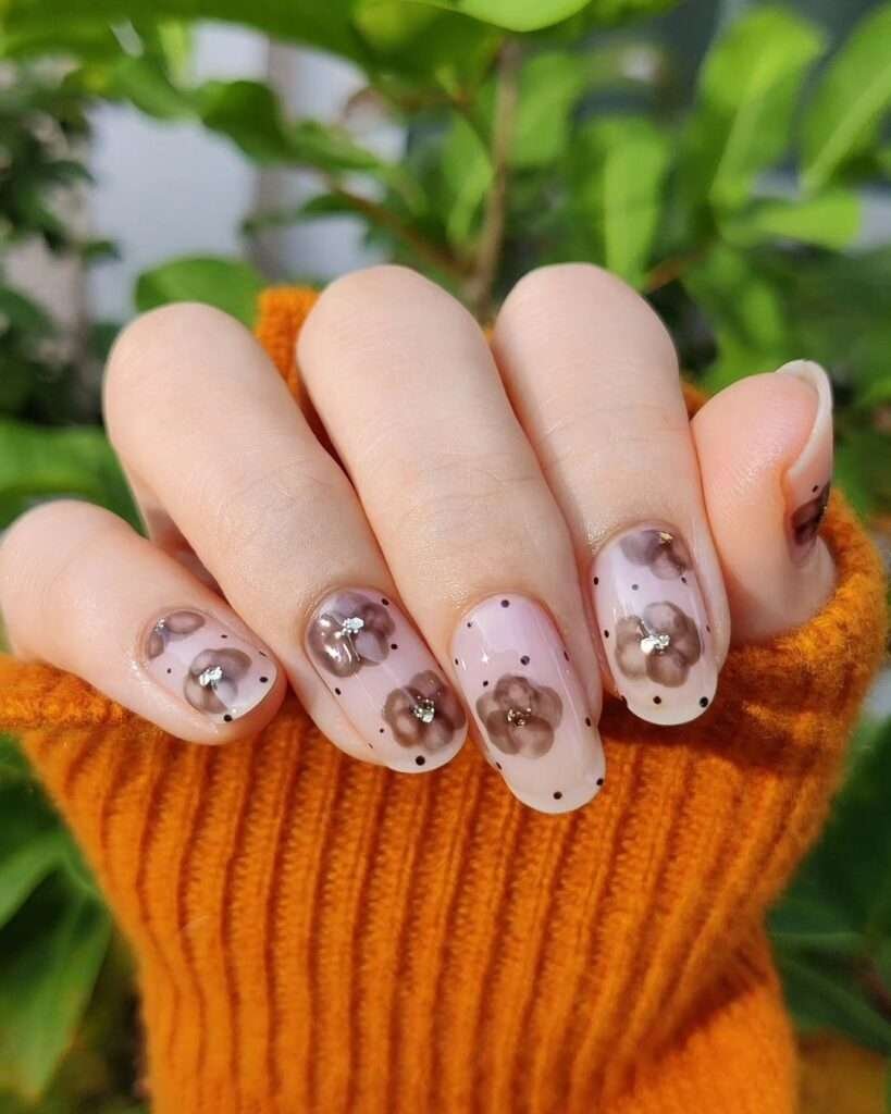 Watercolor Wildflowers nails