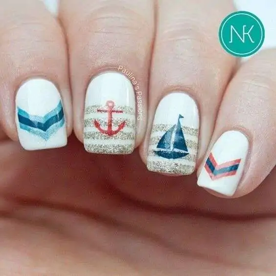 Coastal Style summer nails
