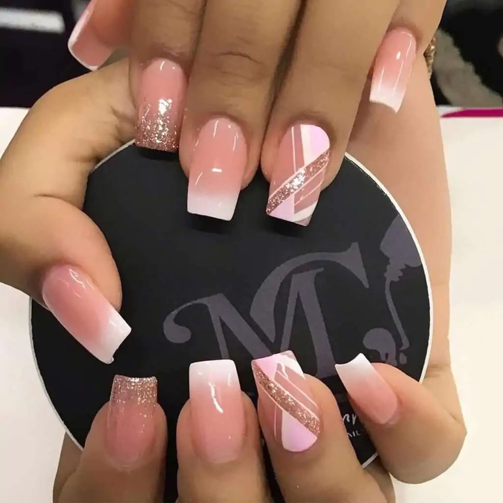 Glossy Glue on Nails for Women and Girls