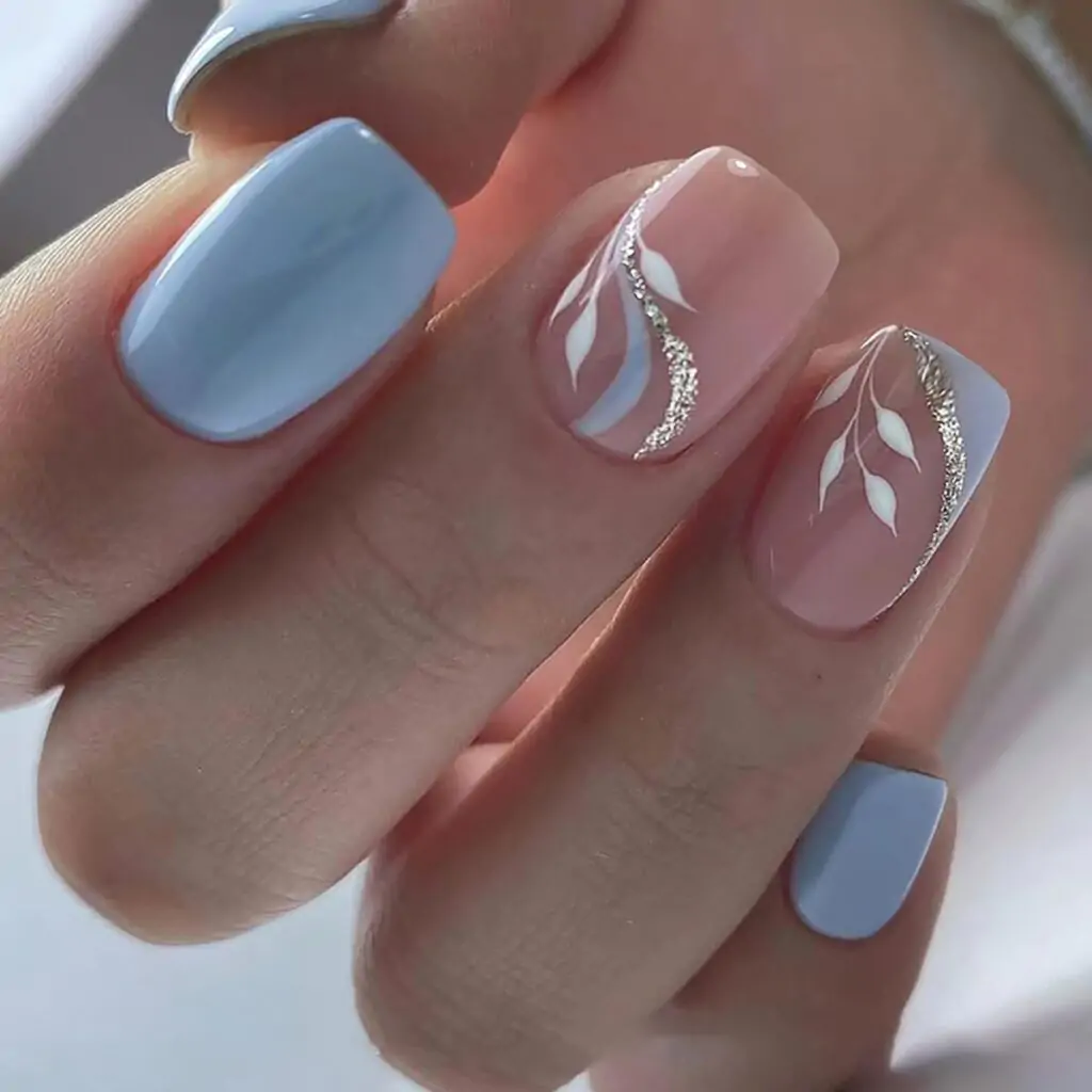 Summer Acrylic Glue on Nails