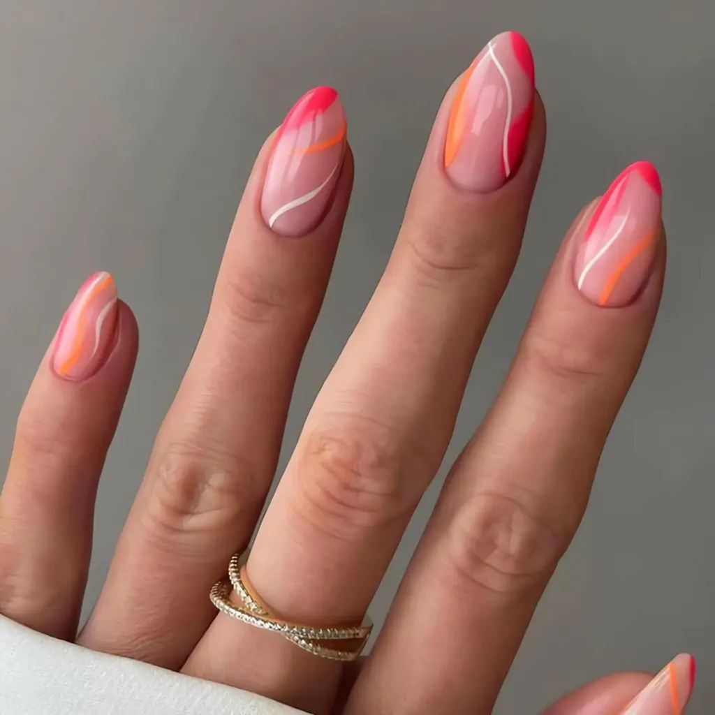 Glossy Acrylic False Nails