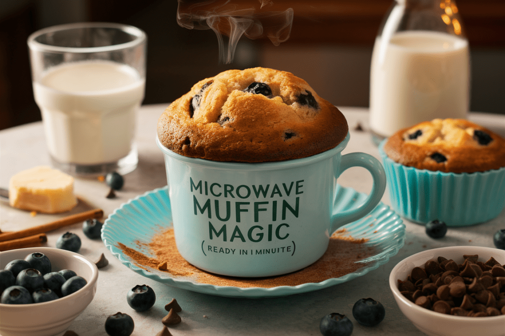 Microwave Muffin Magic breakfast idea for busy morning