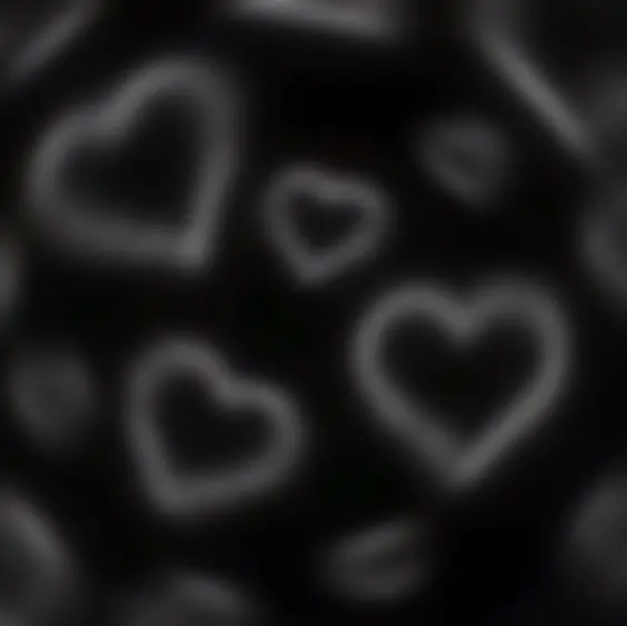 Black and white blurred heart pfp