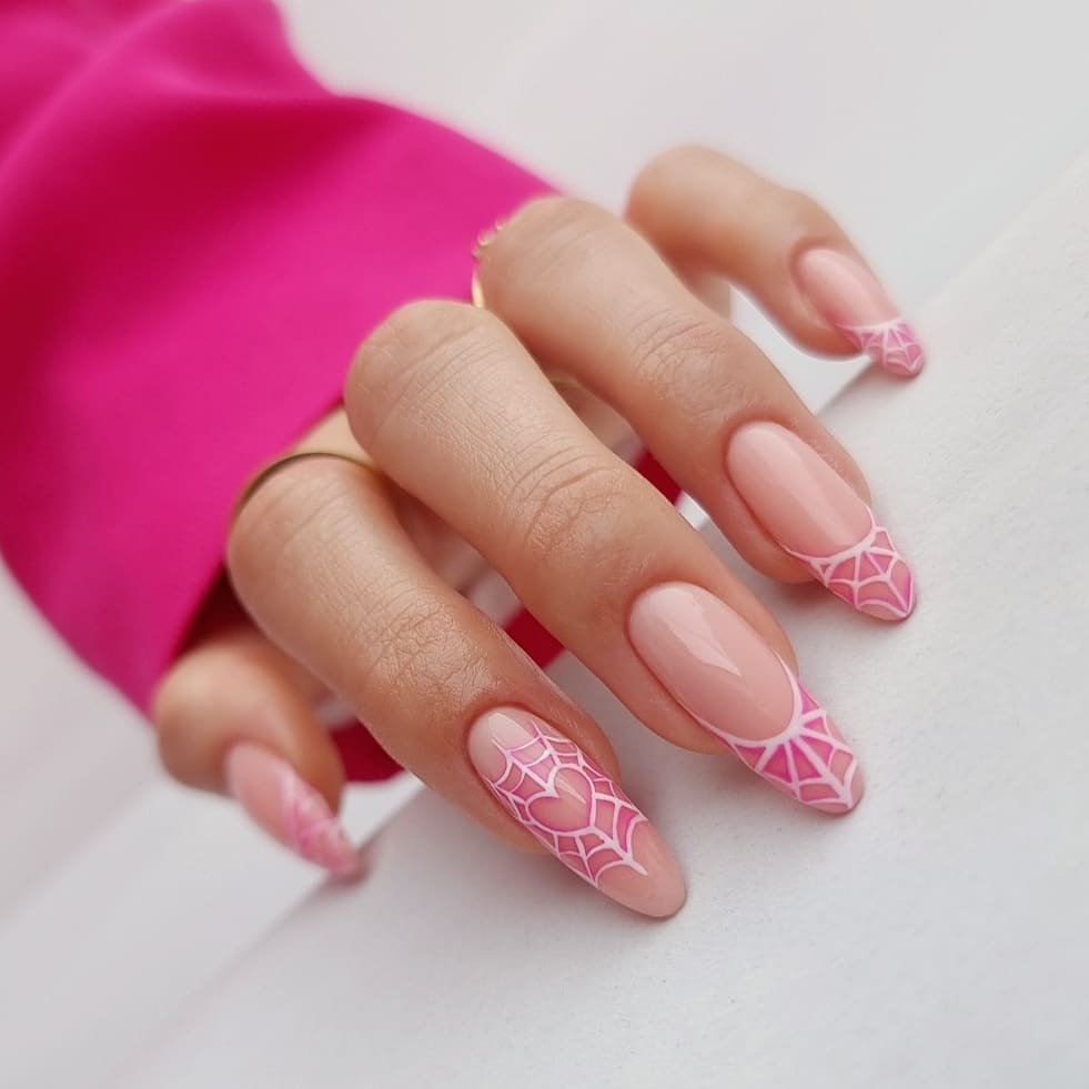 Lacy Pink French Tips