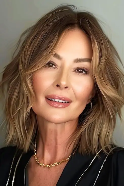 Classic Textured Lob hairstyle