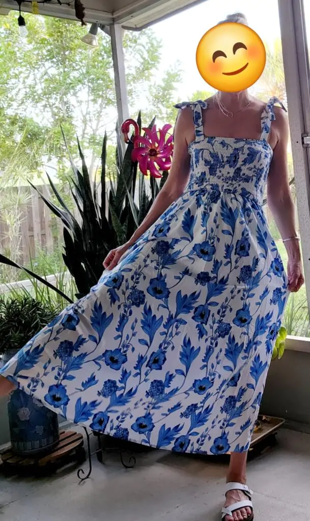 Square Neck Long Maxi Dress