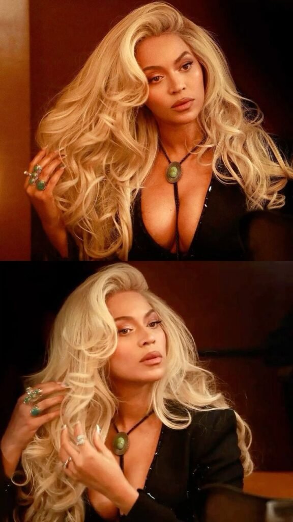 Beyonce with Voluminous Blonde Curls hairstyles