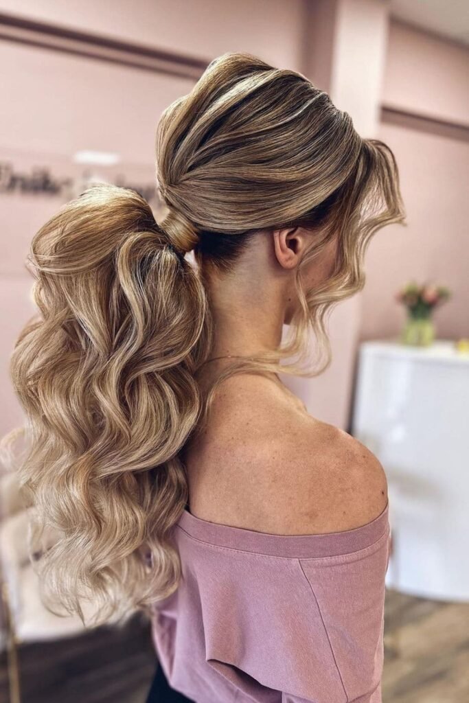 Curly Low Ponytail