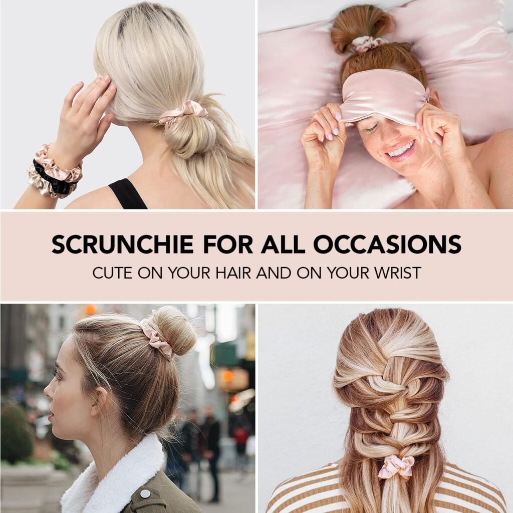 Hair Scrunchies for Women - Softer Than Silk Scrunchies for Hair | Satin Scrunchies for Girls | Satin Hair Ties for Women 