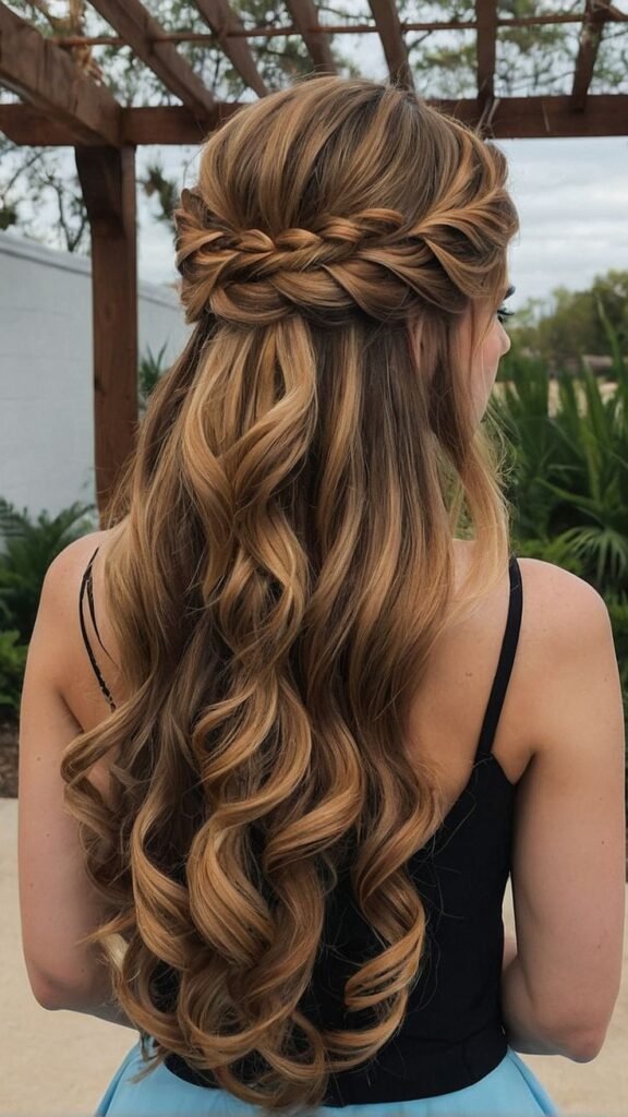 Half Up Half Down Prom Hairstyles for Long Hair