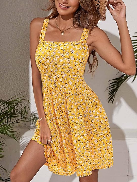 High Waist A-line Sundress Dresses 2024
