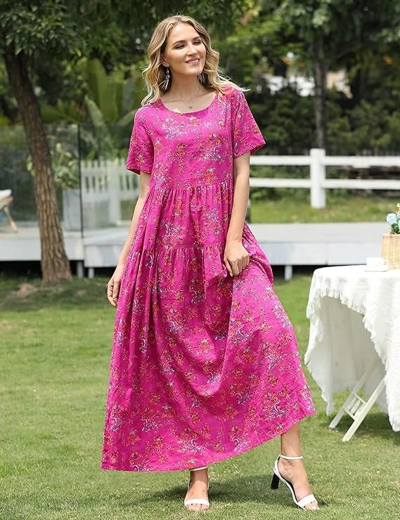 Long Maxi Summer Beach Swing Dress