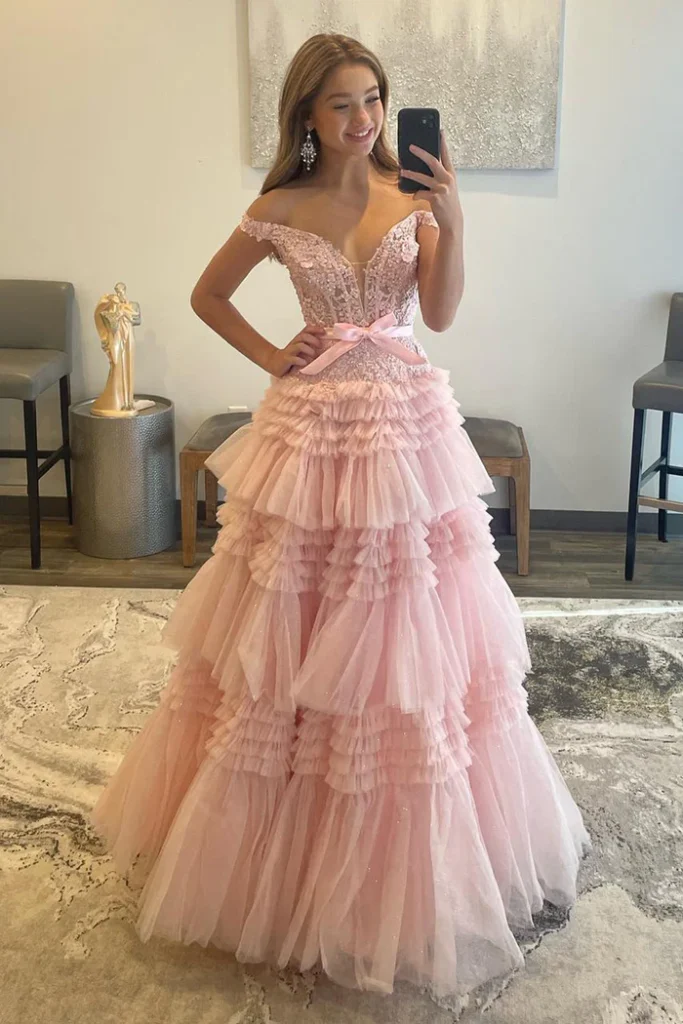 Pink Long Prom Dress