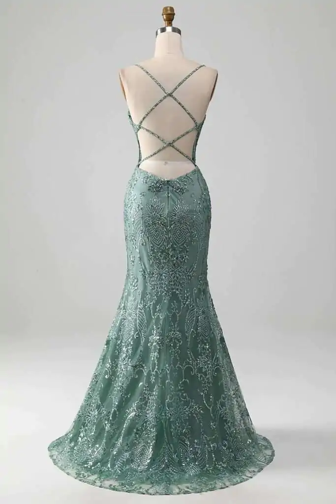 Spaghetti Straps Prom Dress