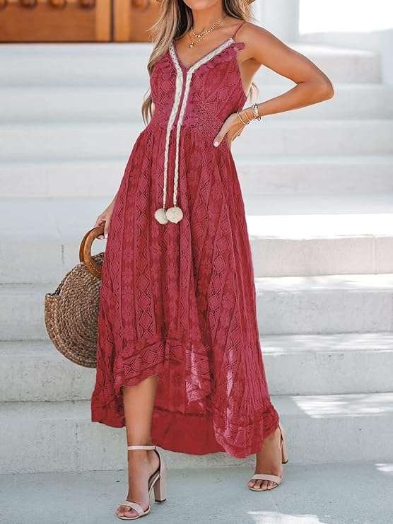 Women's Maxi Boho Lace Dress