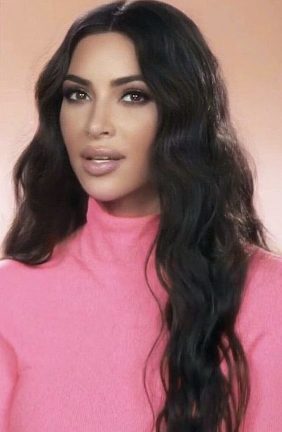 Kim Kardashian hairstyle, mermaid waves HAIRS, polished look