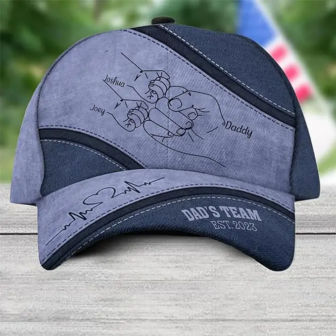 Personalized Fist Bump Dad Grandpa Cap