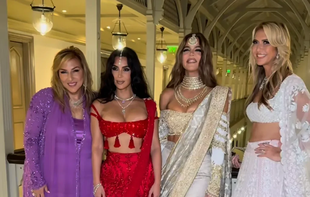 Ambani wedding featuring Kim and Khloe Kardashian