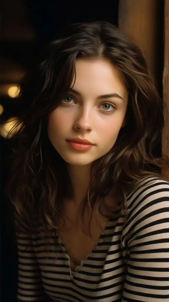 young woman with a fairytale look, wearing a golden gown and yellow flowers in her hair, captured in a delicate portrait.