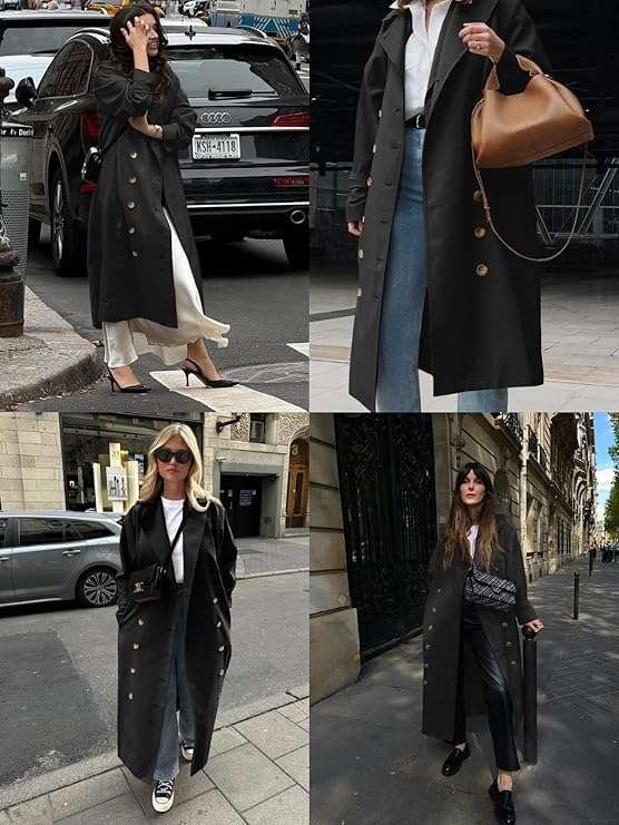 This long double-breasted trench coat is a perfect fusion of classic style as well as modern sharp look. Elevate your and fall winter wardrobe with our elegant and timeless trench coat for women. Never go out of style.