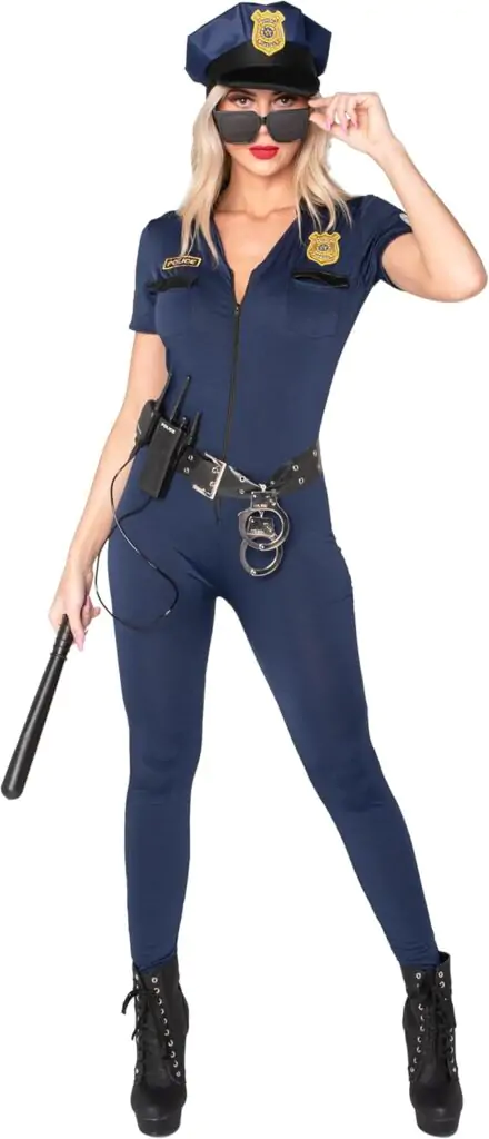 Women Police Costume, Halloween Cop Costume Women for Adult Halloween Costumes Party Events