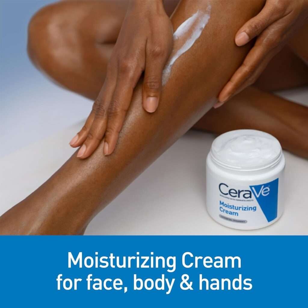 CeraVe Moisturizing Cream | Body and Face Moisturizer for Dry Skin | Body Cream with Hyaluronic Acid and Ceramides | Daily Moisturizer | Oil-Free