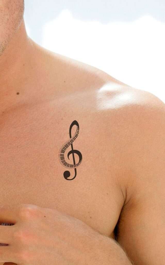 For music lovers, a tiny music note tattoo is a sweet way to express your passion. It’s a simple design that carries a lot of meaning. minimalist music tattoo, small note tattoo designs, simple music tattoos