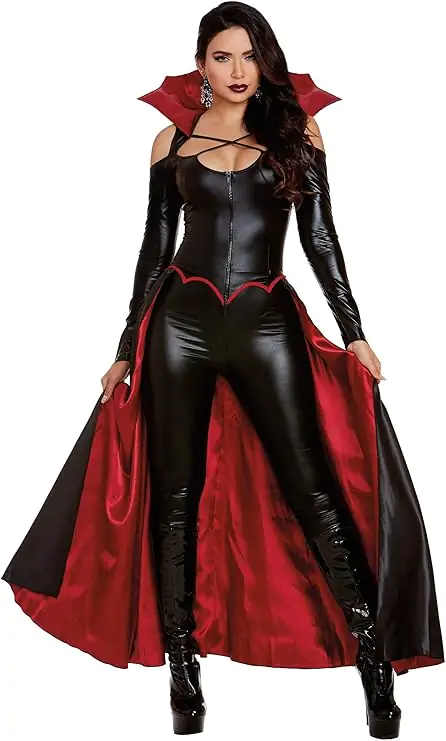 Dreamgirl Adult Vampire Costume for Women, Modern Gothic Female Vampire, Princess of Darkness Halloween Costume
