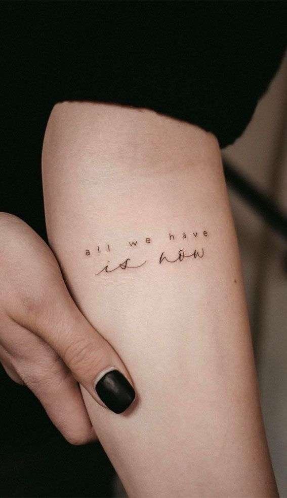 A tattoo with your initials, a loved one's initials, or a meaningful word is a subtle way to carry a personal connection. This design can be placed anywhere on the body and can be as small as you like. minimalist lettering tattoo, simple initials tattoo, tiny word tattoos