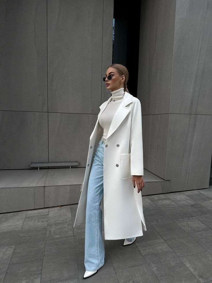 Trench coat over office casual outfits.