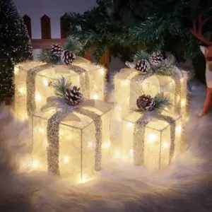 Christmas Lighted Gift Boxes