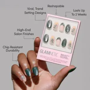 Short Oval Fake Nails in Deep