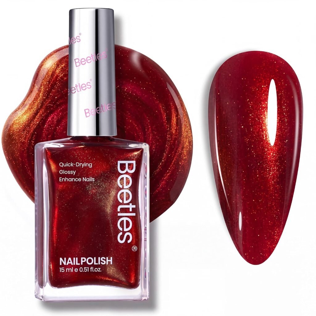 Beetles Red Glitter Nail Polish