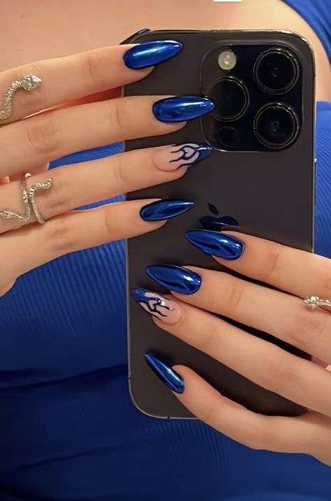 Electric blue is vibrant, bright, and creates a lovely contrast against summer skies,” adds Los Angeles-based nail artist Sarah Chue. Her pick for this trend is Orly’s It’s Brittney Beach, which is slightly deeper and oceanic, but just as scintillating. I also like ILNP’s Blueprint, which is swirled with glitter that has a light blue shift.