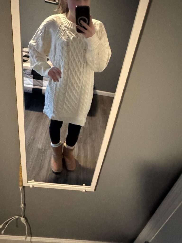 ANRABESS Sweater Dress Cable Knit Short Dresses