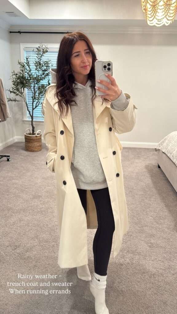 Farktop Oversized Double Breasted Trench Coat