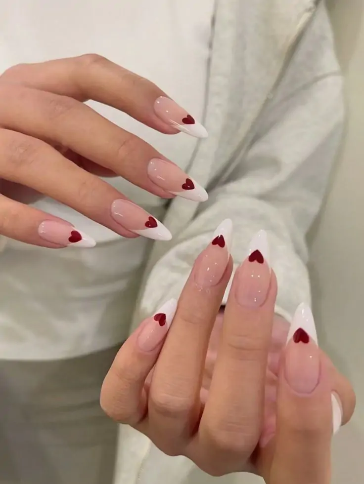 Mini hearts on tips