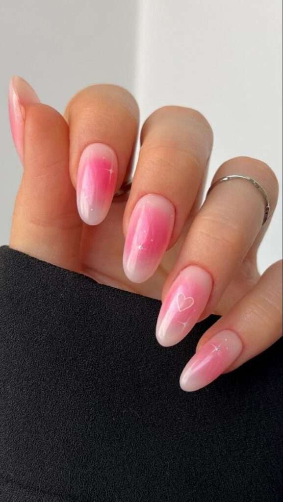 Pastel aura nails Valentine nail ideas