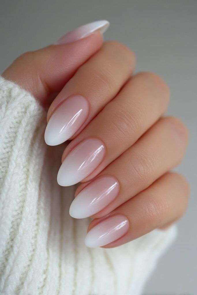 This sophisticated nail art style is most commonly known as a French Ombre or a Faded French Manicure. It is a modern, seamless variation of the classic white-tipped French manicure. French Fade / Baby Boomer Nails: These are the professional names for this look, where the white tip and pink base blend into a smooth gradient instead of having a sharp line.