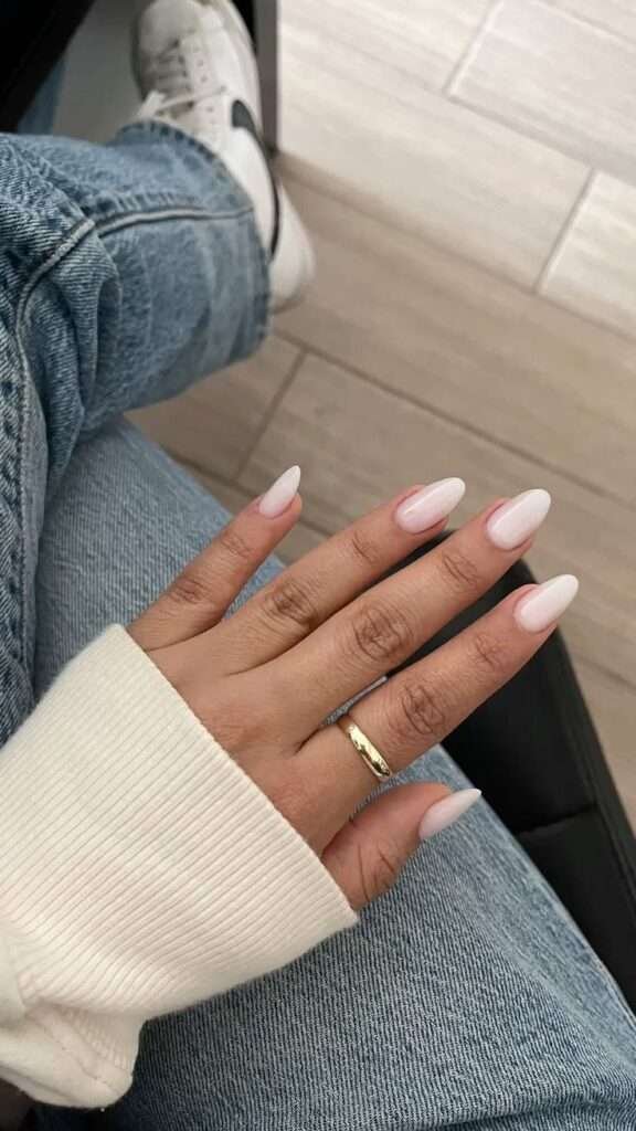 This sophisticated nail art style is most commonly known as a French Ombre or a Faded French Manicure. It is a modern, seamless variation of the classic white-tipped French manicure. French Fade / Baby Boomer Nails: These are the professional names for this look, where the white tip and pink base blend into a smooth gradient instead of having a sharp line.