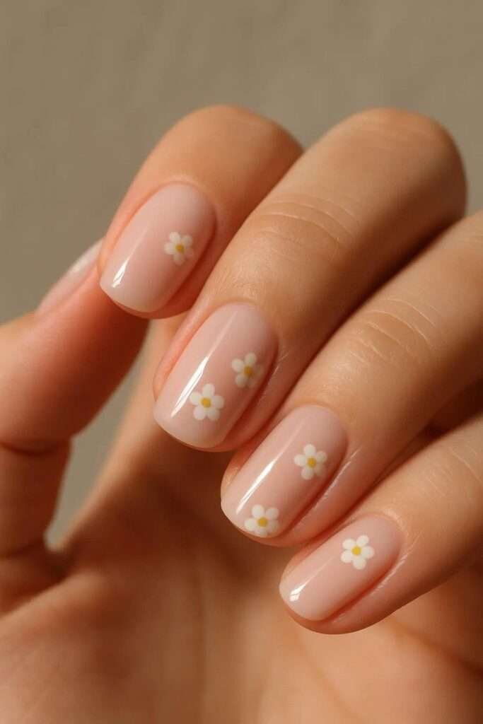 This graceful, clean look is most commonly referred to as Cherry Blossom Minimalist nails or Dainty Floral Almond nails. In the 2026 beauty scene, this specific aesthetic is also categorized under the "Rich Girl" or "Soft Girl" nail trends, which prioritize clean, polished simplicity with subtle, hand-painted details.