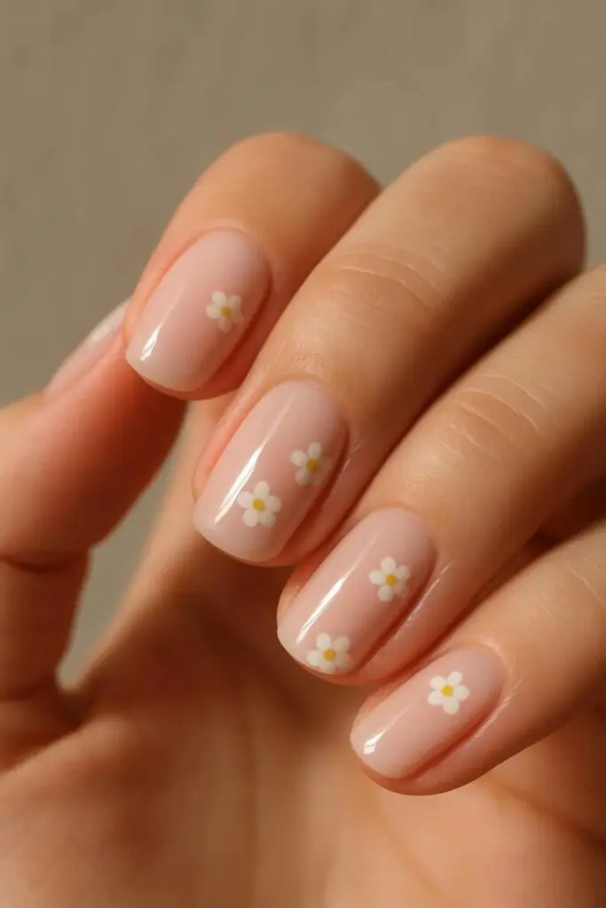 This graceful, clean look is most commonly referred to as Cherry Blossom Minimalist nails or Dainty Floral Almond nails. In the 2026 beauty scene, this specific aesthetic is also categorized under the "Rich Girl" or "Soft Girl" nail trends, which prioritize clean, polished simplicity with subtle, hand-painted details.