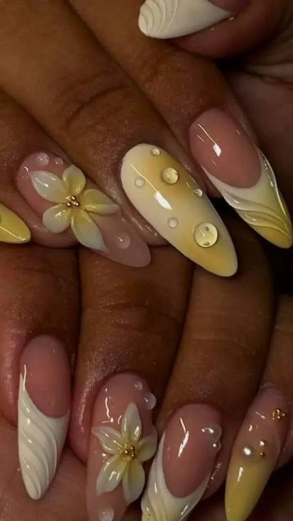 3D daisy nails are a tactile, playful twist on the classic floral manicure, characterized by raised, sculpted petals that literally pop off the nail. This 2026 trend has evolved from simple flat stickers to intricate designs using solid builder gels and 3D studio gels to create realistic garden-party textures.