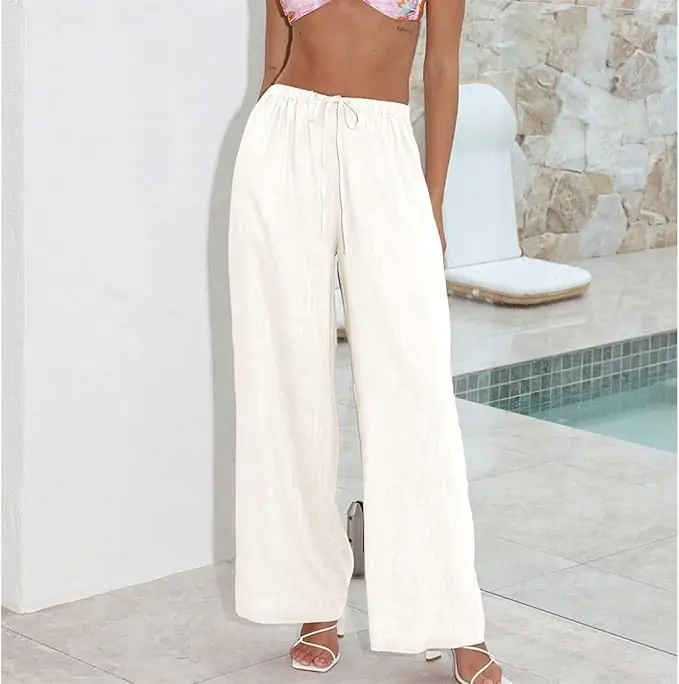 Sheer linen wide-leg trousers (surprisingly easy to wear