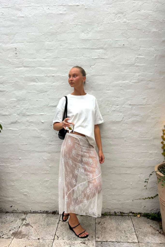 Sheer fashion has been circling for a few seasons, but Summer 2026 is where it finally becomes wearable for real life. Stella McCartney and Tom Ford led the charge with lingerie-inspired sheer at their Spring/Summer 2026 shows — but the way the style world is actually wearing it has nothing to do with barely-there dressing.